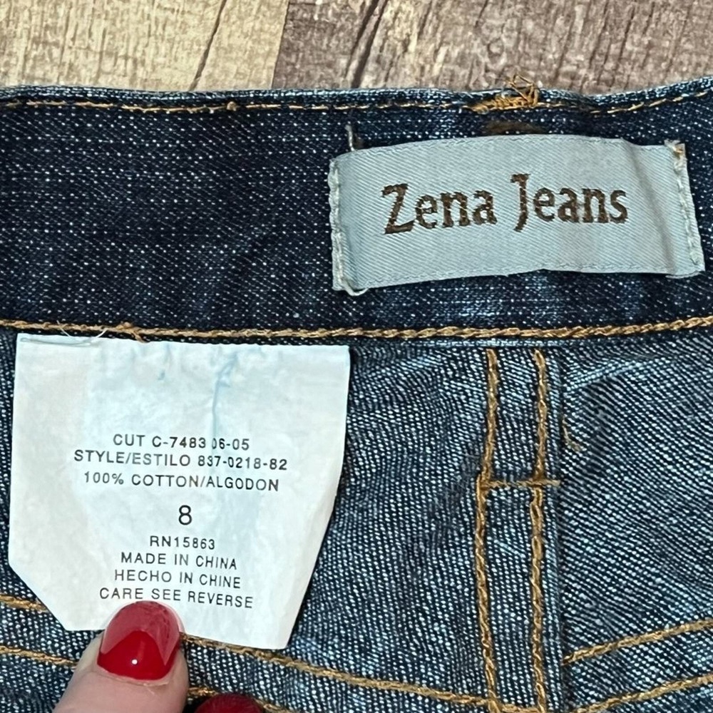 Zena 80s 90s‎ Vintage Button Fly Blue Jeans Size 8 - Picture 6 of 6